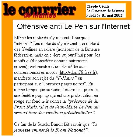 Article Courier de Mantes